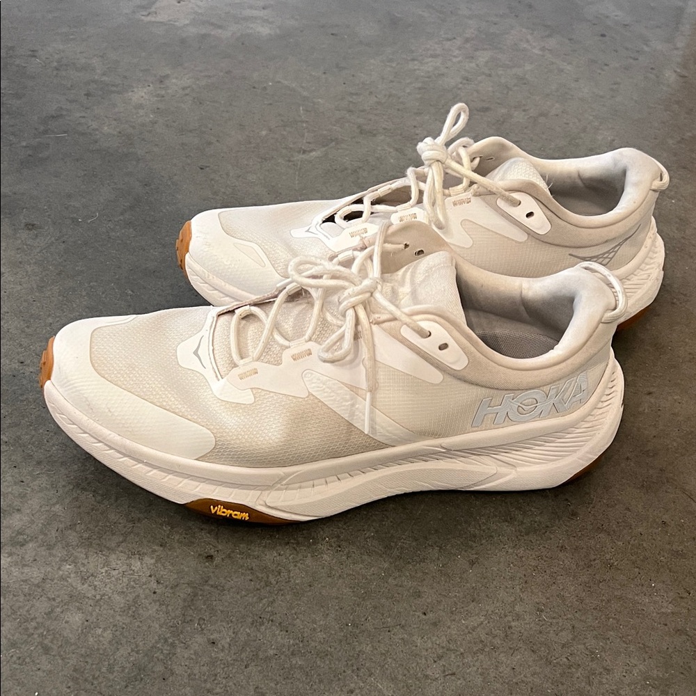 Hoka Transport White Running Shoes or Casual Size 11